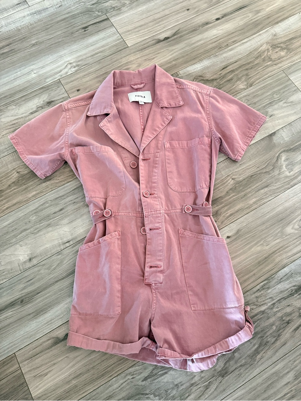 Pink Short Sleeve Kids One-Piece Romper